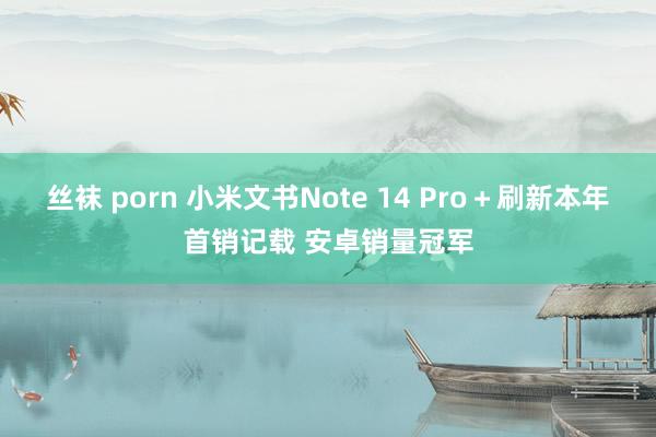 丝袜 porn 小米文书Note 14 Pro＋刷新本年首销记载 安卓销量冠军