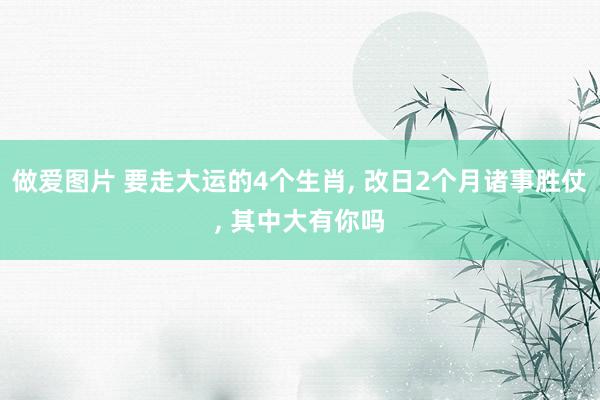 做爱图片 要走大运的4个生肖， 改日2个月诸事胜仗， 其中大有你吗