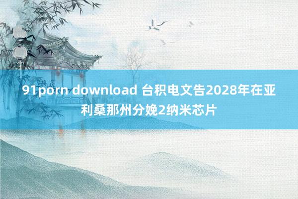 91porn download 台积电文告2028年在亚利桑那州分娩2纳米芯片