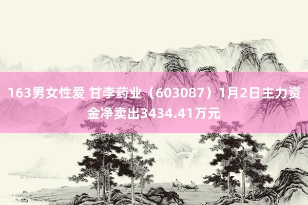 163男女性爱 甘李药业（603087）1月2日主力资金净卖出3434.41万元