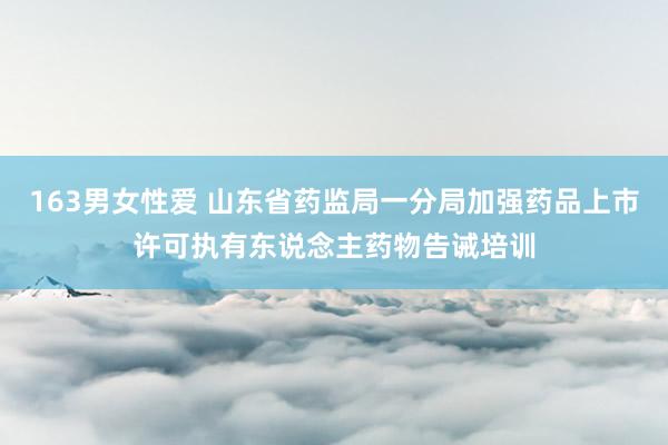 163男女性爱 山东省药监局一分局加强药品上市许可执有东说念主药物告诫培训