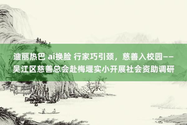 迪丽热巴 ai换脸 行家巧引颈，慈善入校园——吴江区慈善总会赴梅堰实小开展社会资助调研