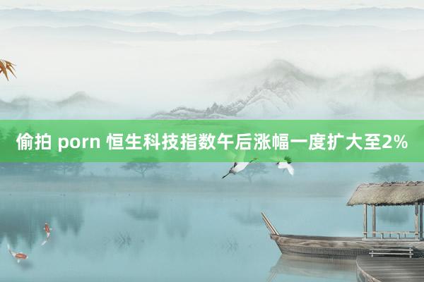 偷拍 porn 恒生科技指数午后涨幅一度扩大至2%