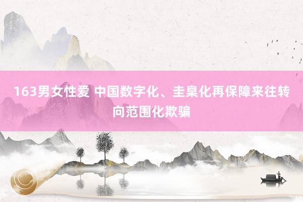 163男女性爱 中国数字化、圭臬化再保障来往转向范围化欺骗
