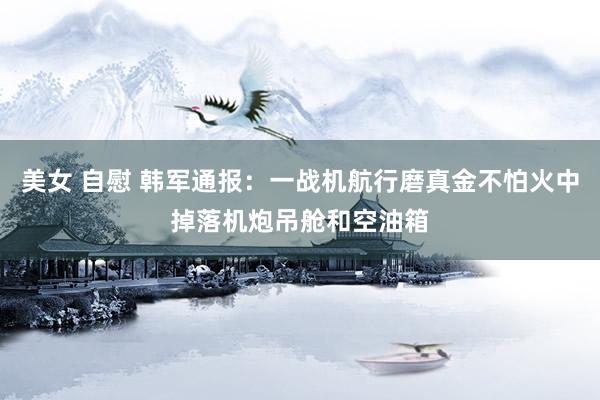 美女 自慰 韩军通报：一战机航行磨真金不怕火中掉落机炮吊舱和空油箱